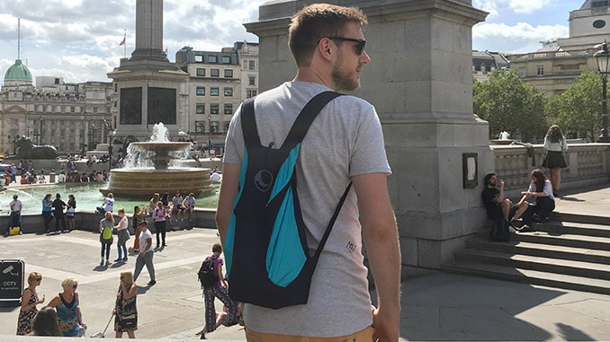 Mit dem TTTM Rucksack in London